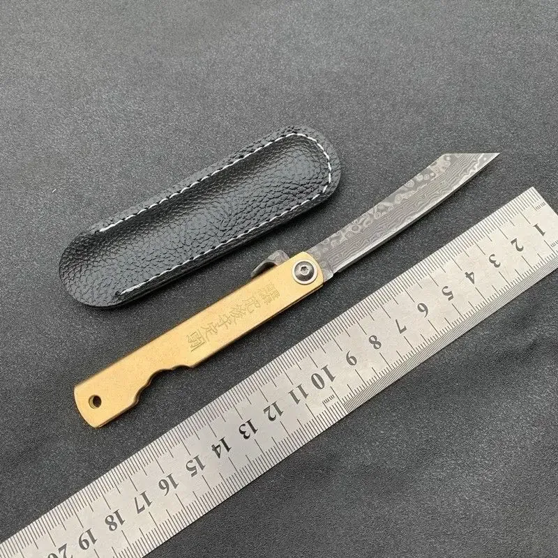 Складной нож Higonokami VG10 Дамасский 3