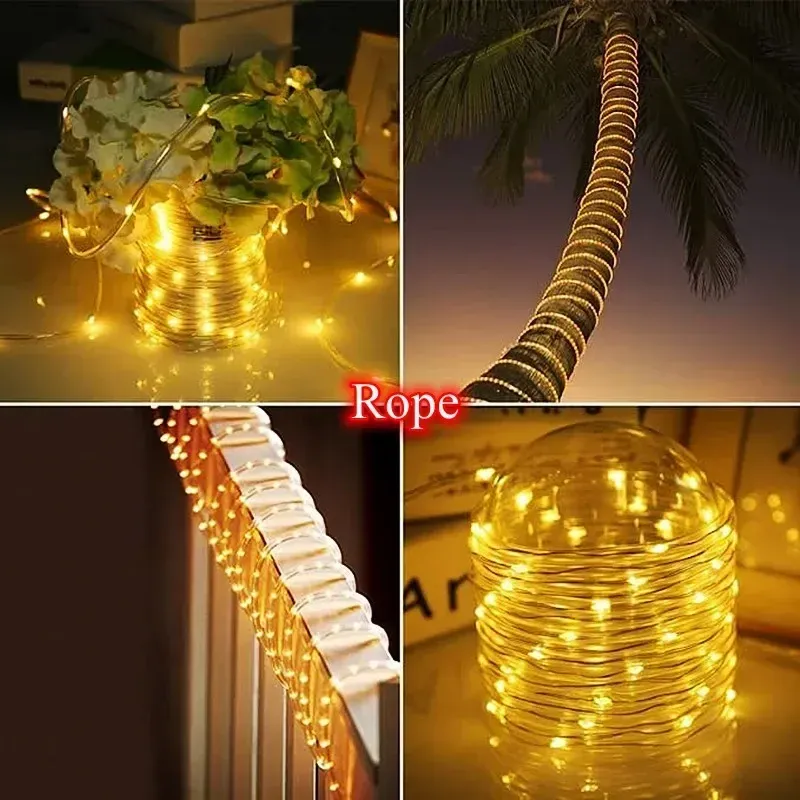 Solar LED Rope Fairy Lights - Outdoor Decor 4