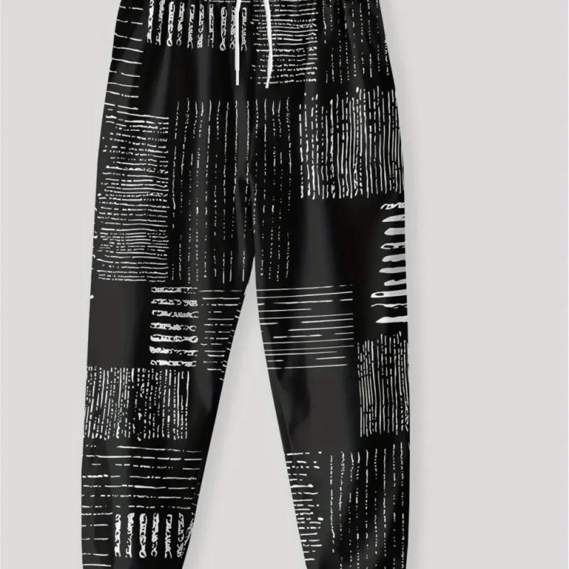 Striped Slim Fit Joggers with Pockets 4