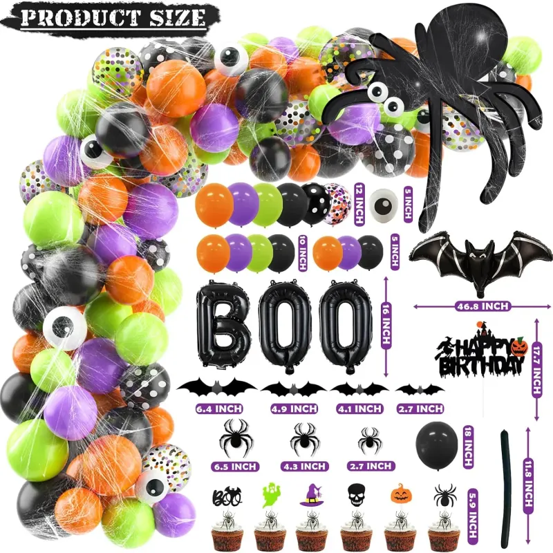 Halloween Spider Web Balloon Arch Kit 5
