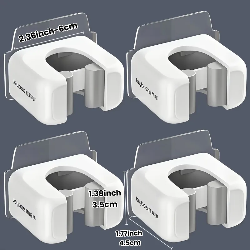 4-Pack No-Drill Mop Broom Holder 1