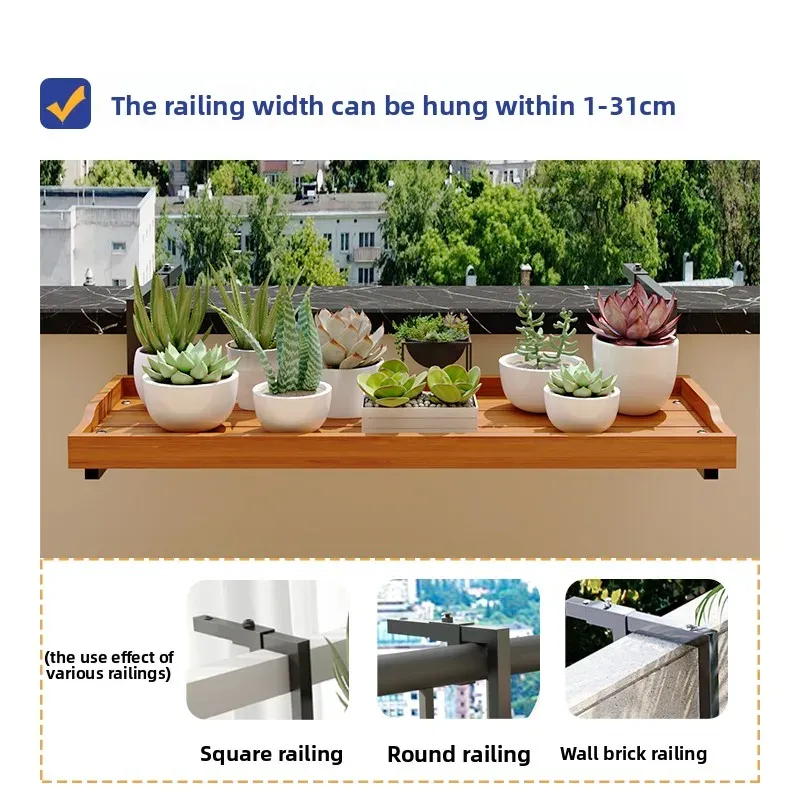 Wooden Wall Plant Shelf 6