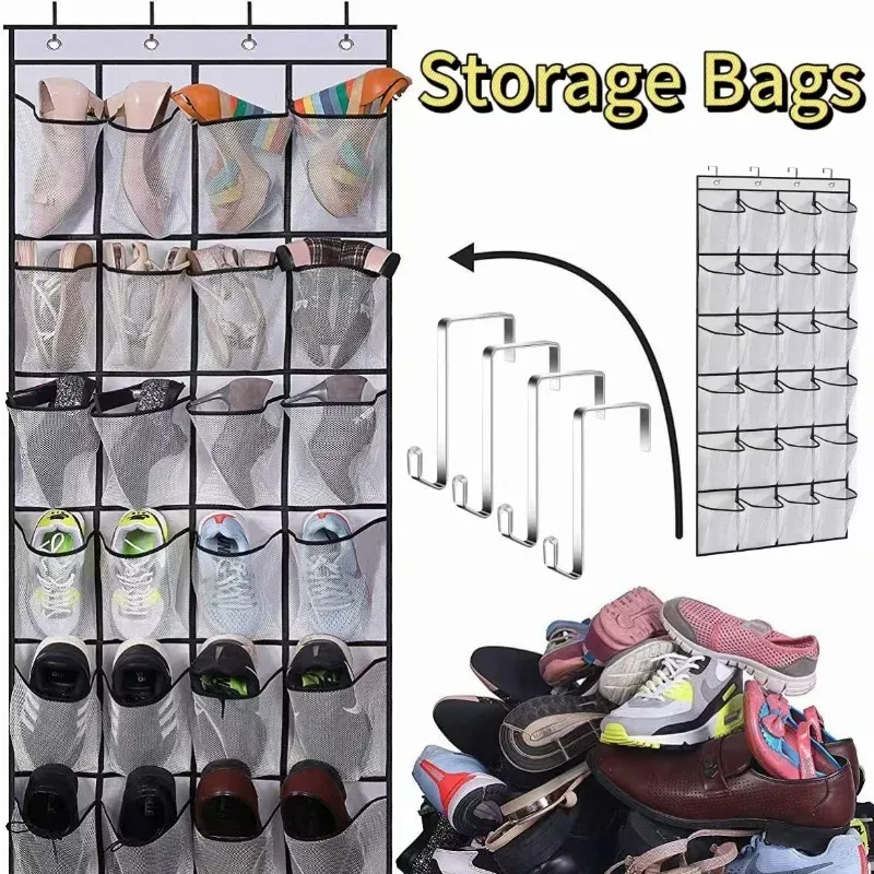 24-Pocket Over Door Shoe Organizer 1