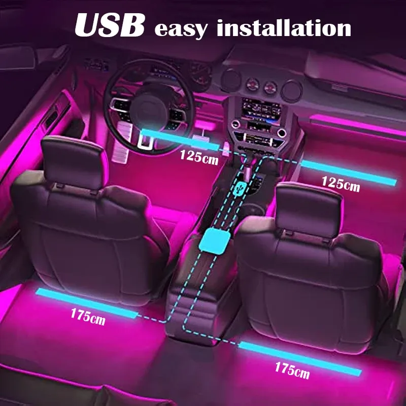 Bluetooth Car LED Light Strip 4