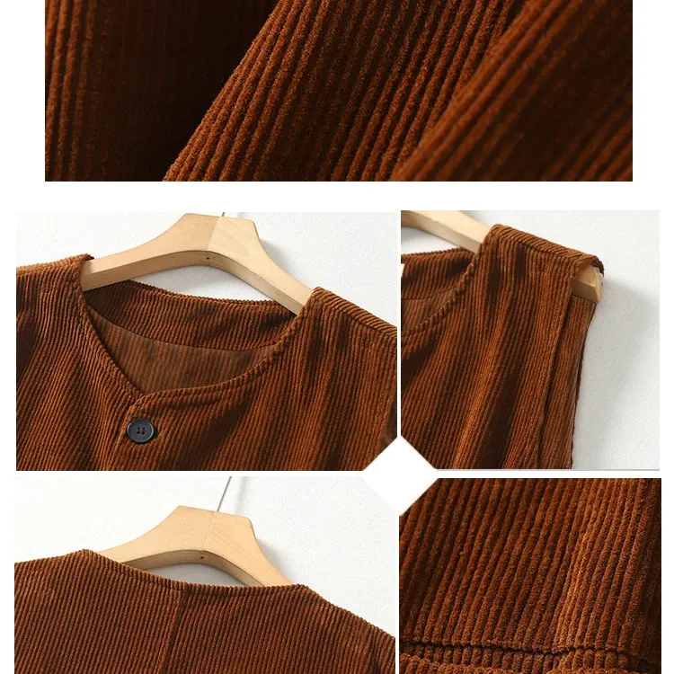 Women's Vintage Corduroy Vest Coat 4