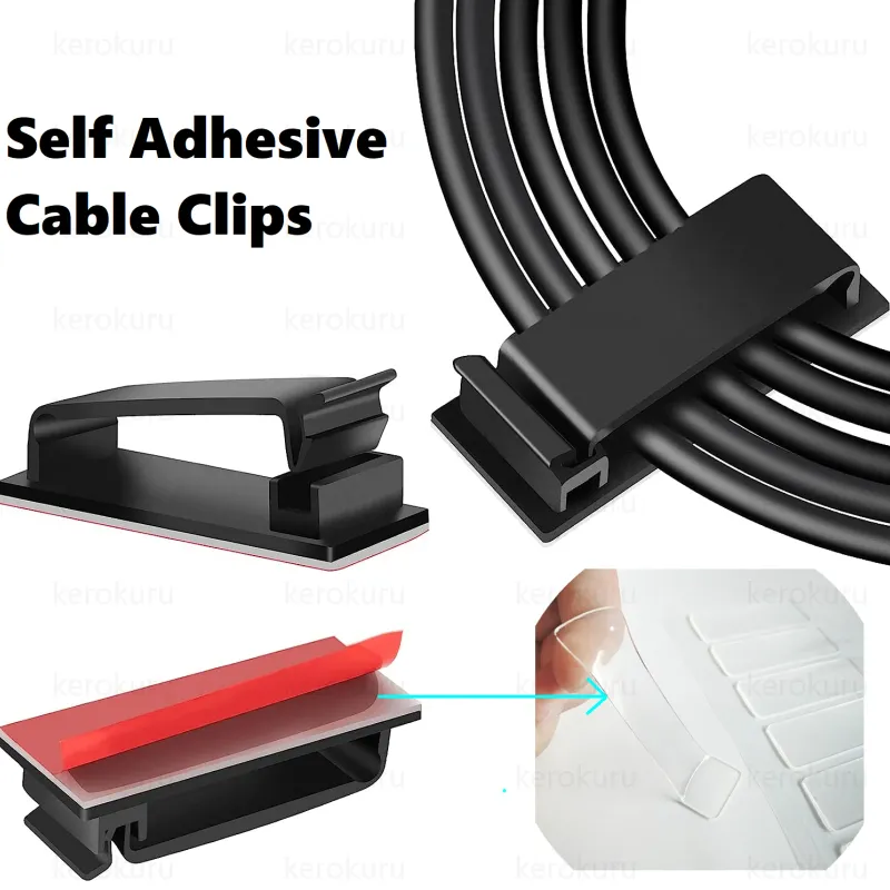 Self-Adhesive Cable Management Clips 1