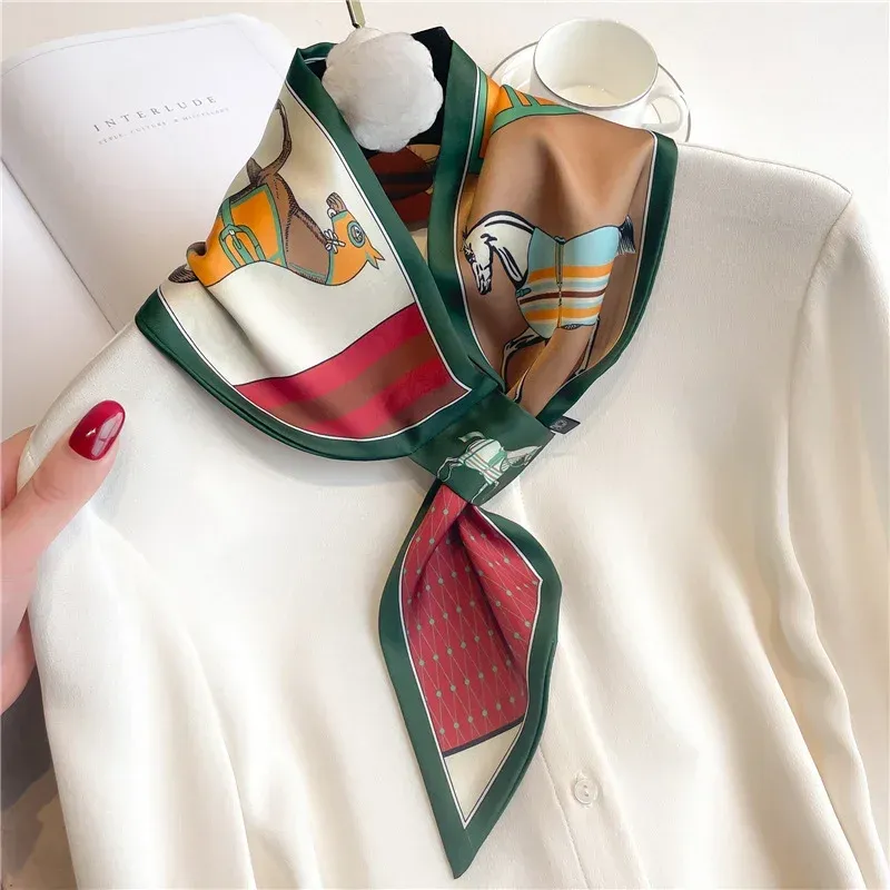 Luxury Satin Silk Neckerchief Scarf 3