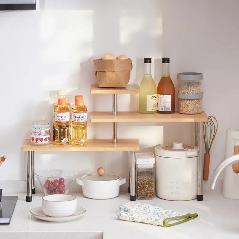 Bamboo Corner Shelf Organizer 3