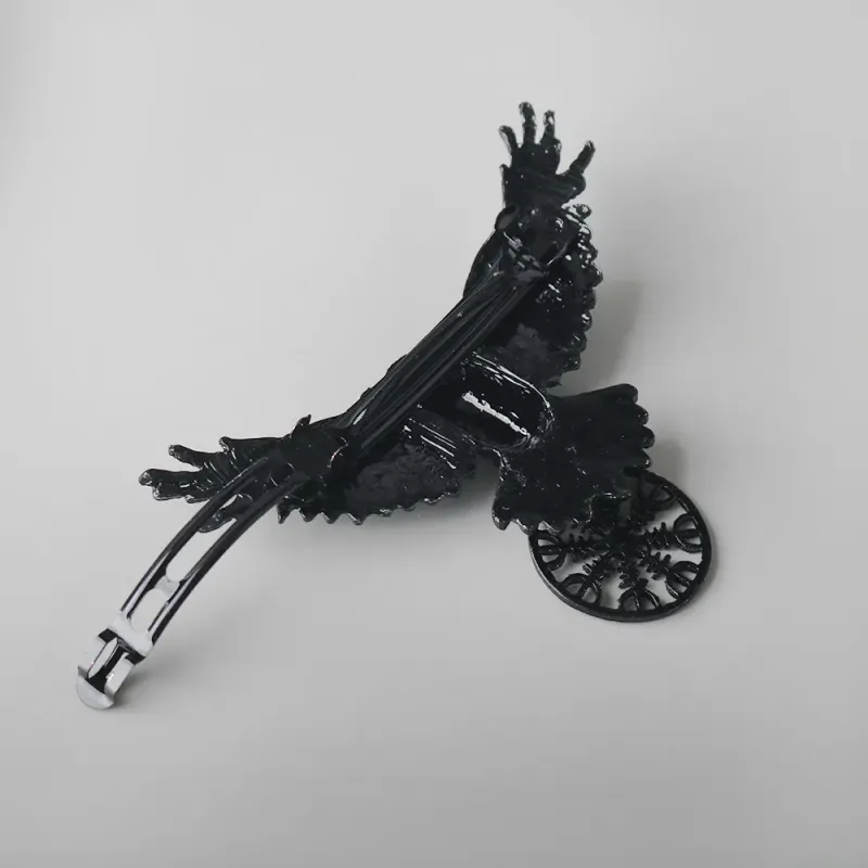 Gothic Crow Hairclip Barrette 6