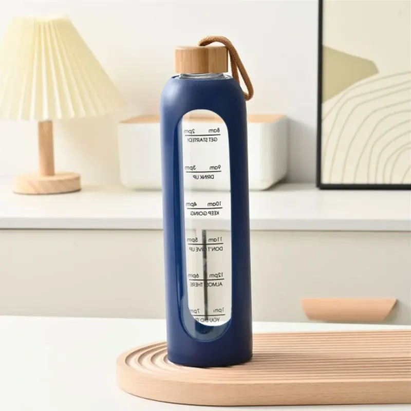 32oz Time-Marked Glass Water Bottle 2