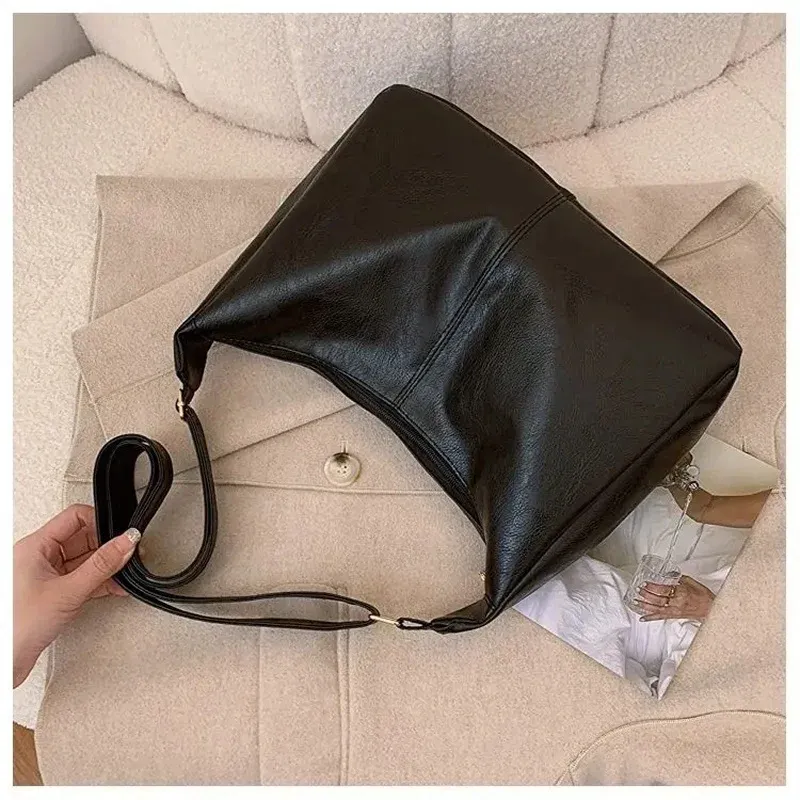 Vintage PU Leather Tote Crossbody Bag 5