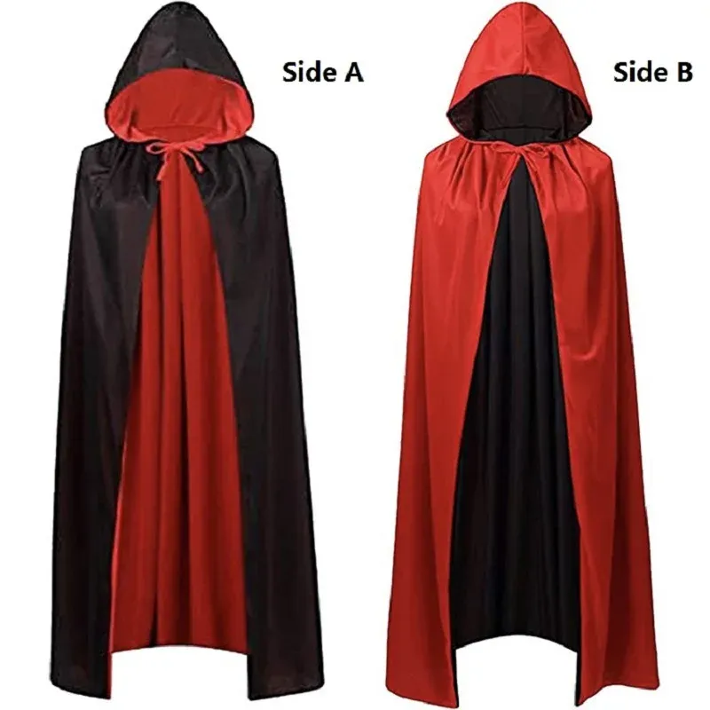Reversible Vampire Hooded Cloak Cape 2
