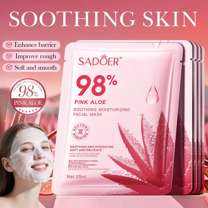 SAODER Pink Aloe Facial Masks 1