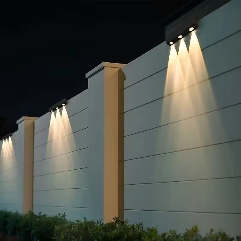 RGB Solar Fence Lights Outdoor 4