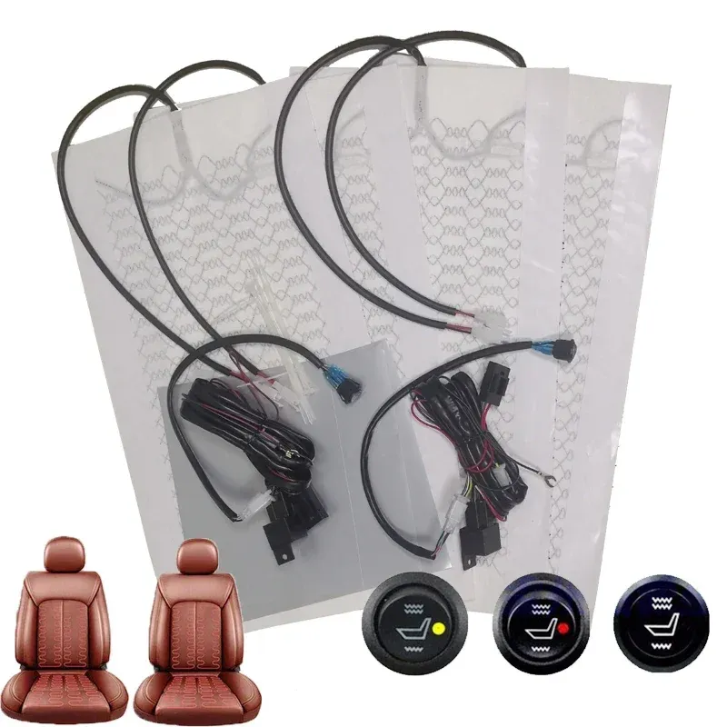 12V Carbon Fiber Car Seat Heater Kit 1