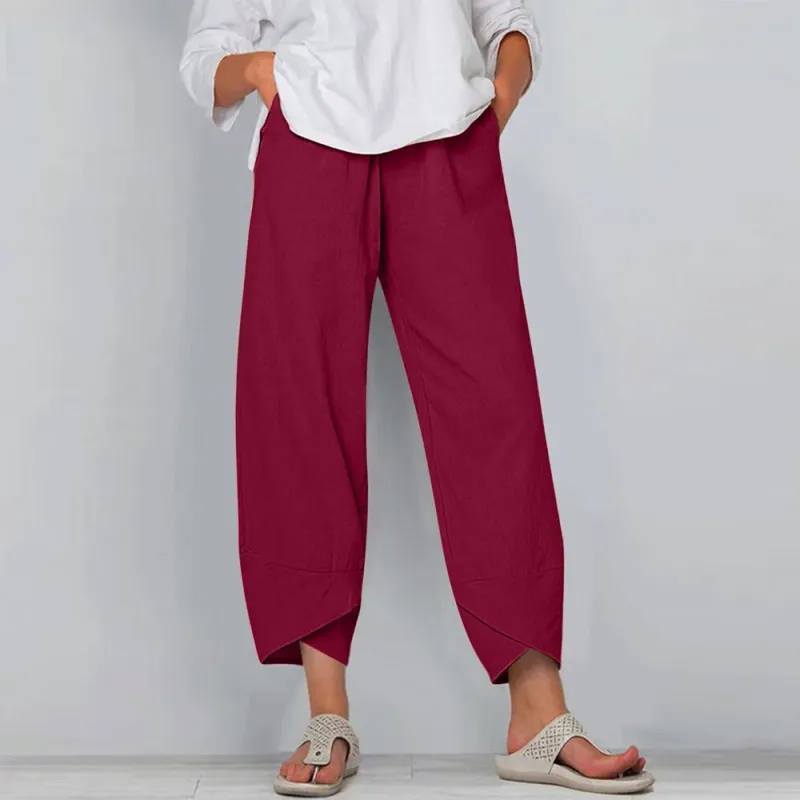 Women Cotton Linen Harem Pants 6