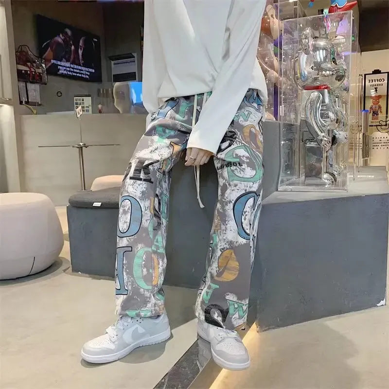 Y2K Graffiti Cargo Pants for Men 3