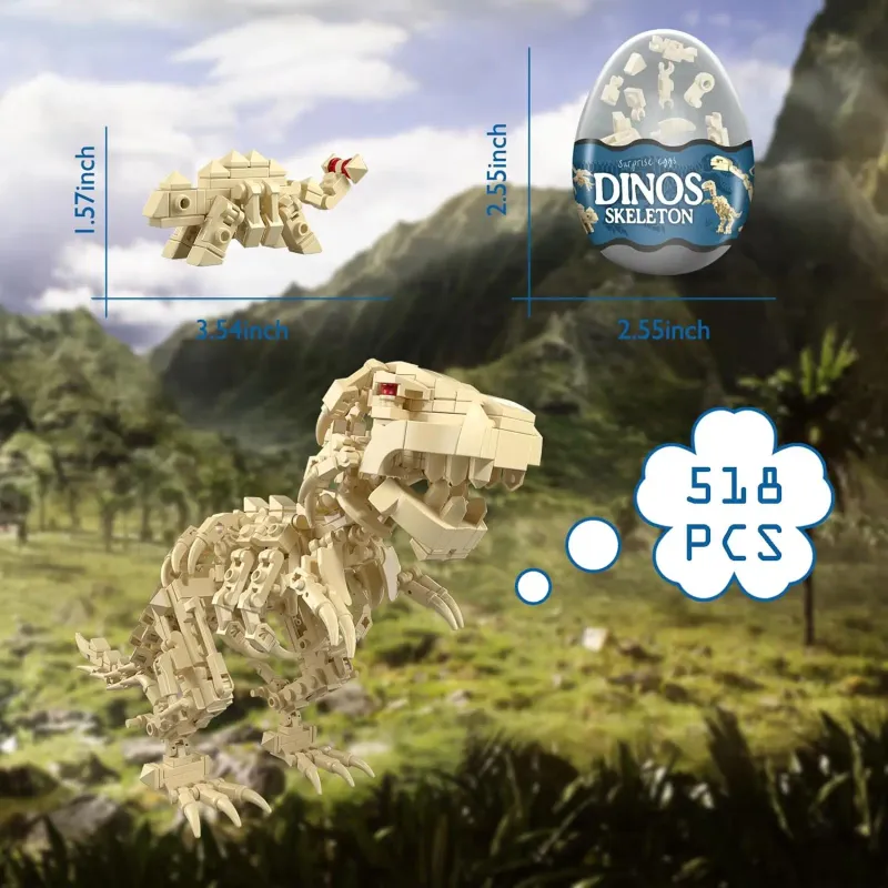 12-in-1 Dinosaur Skeleton Building Set 5