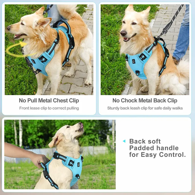 No Pull Padded Dog Harness with Control Handle 4