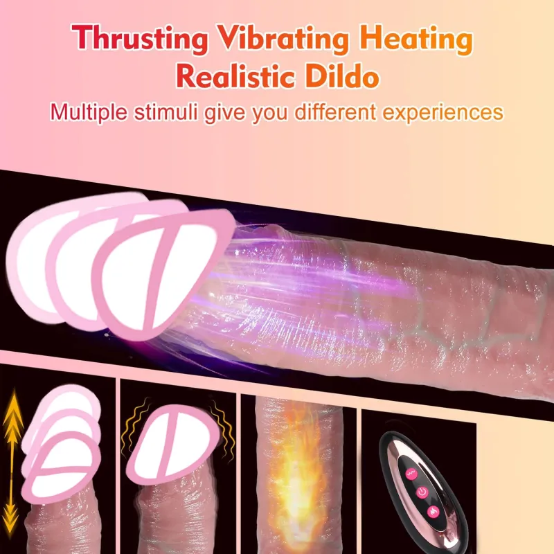 Heating Telescopic Dildo Vibrator 6