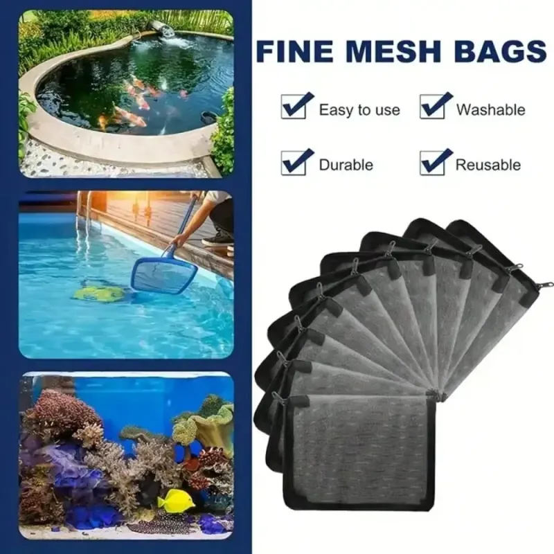 Mesh Aquarium Filter Bags w/ Zippers 3