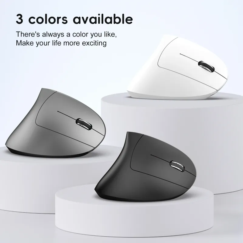 HXSJ Dual Mode Vertical Wireless Mouse 2400DPI 2
