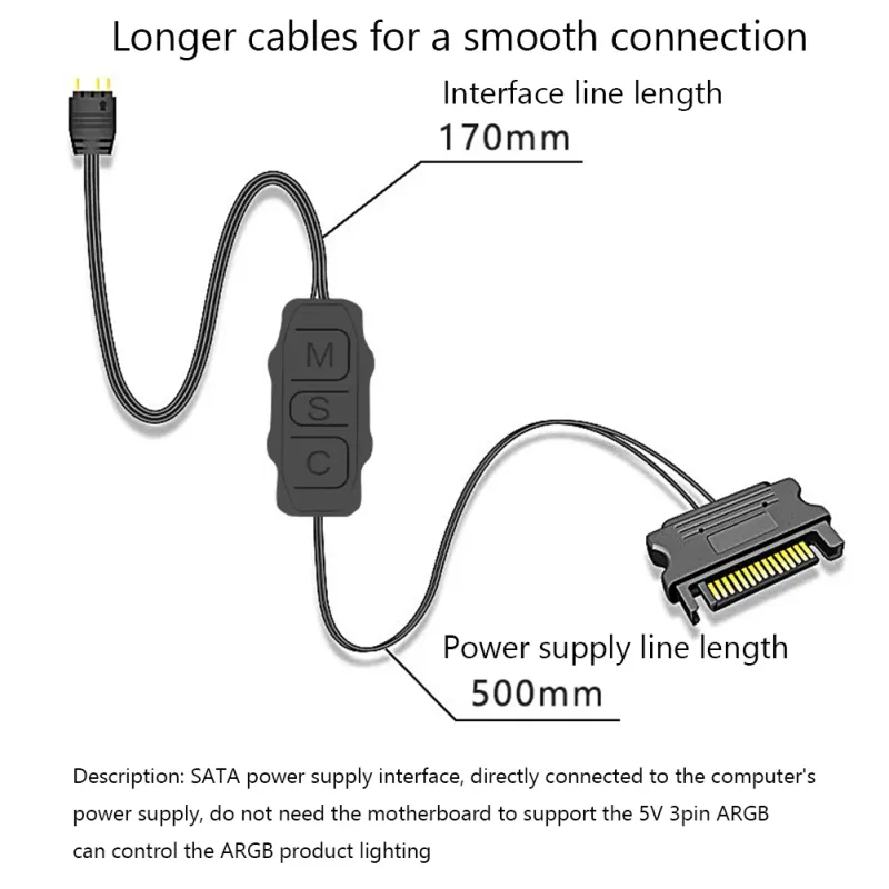 5V 3PIN ARGB Controller Cable 3