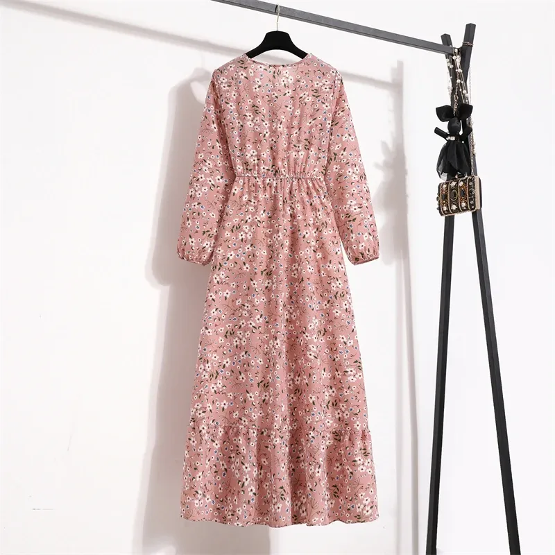 Floral Print Boho Maxi Dress 5