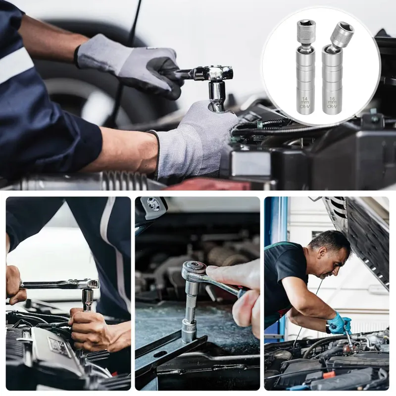 14mm/16mm Flexible Magnetic Spark Plug Wrench Set 5