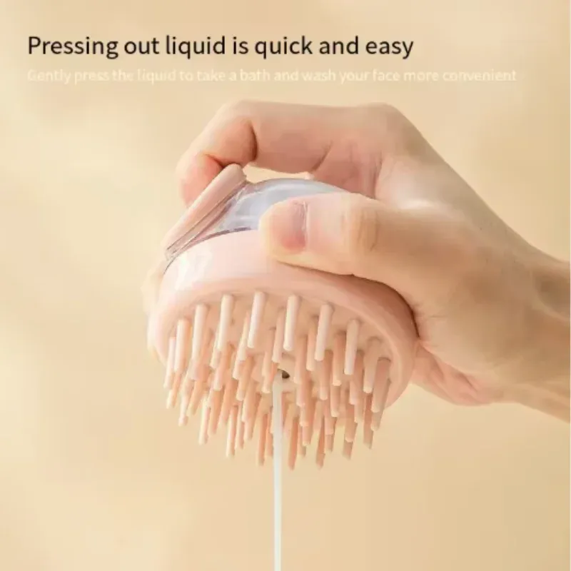 Silicone Pet Bath Brush with Shampoo Dispenser 2