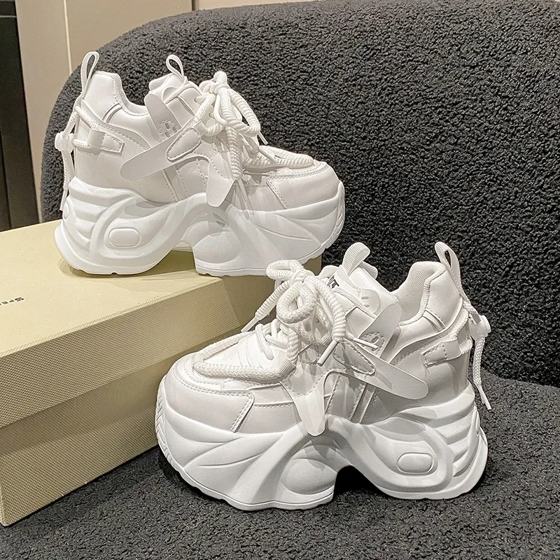 Women's Chunky Platform Sneakers - 9.5CM Sole 1