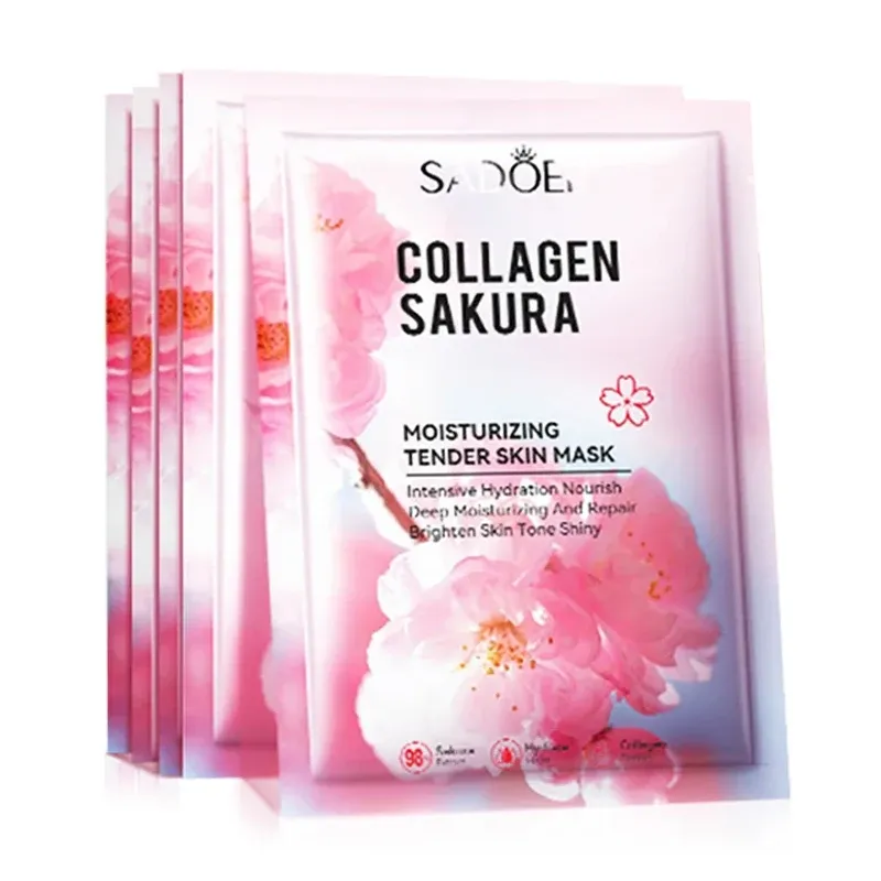 SADOER Sakura Collagen Face Masks 5-Pack 5