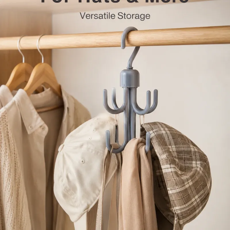 360° Rotating 4-Claw Closet Hook Hanger 4