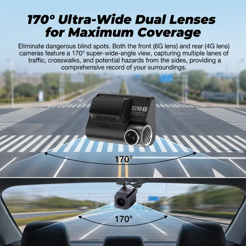 4K Dual Dash Cam with GPS & WiFi 3