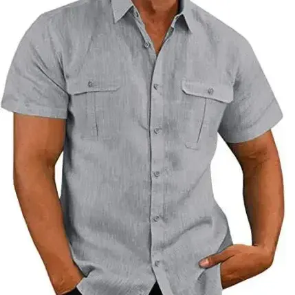 Cotton Linen Men's Summer Shirt 6
