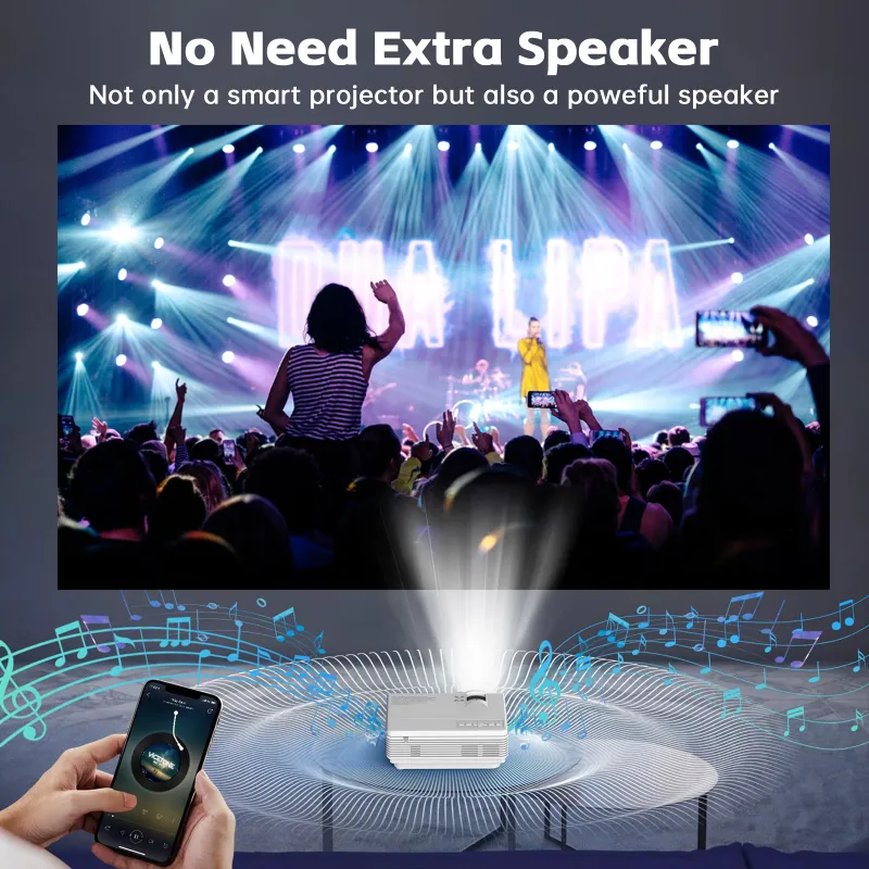 SUNYS MINI Portable 4K Projector with Screen 5