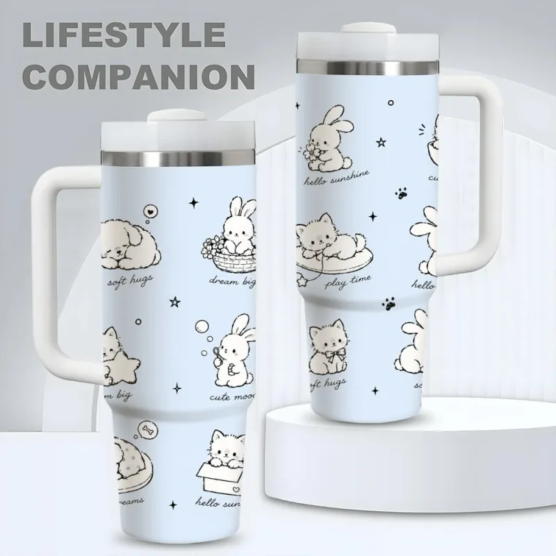 Cat-Themed Insulated Tumbler 40oz 4