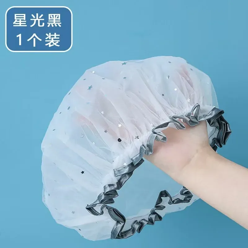 Double Layer Reusable Shower Cap 6