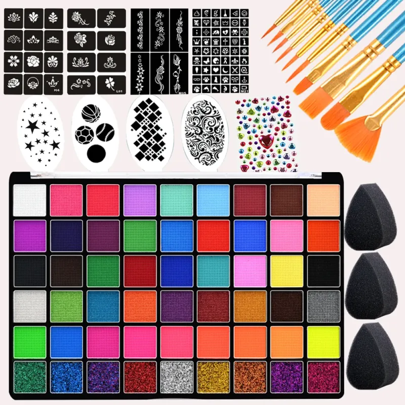 54 Colors Professional Face Paint Kit 1