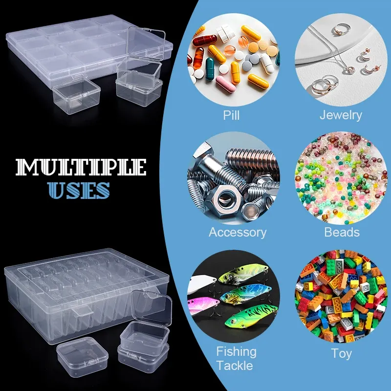 30Pcs Clear Bead Storage Box 6