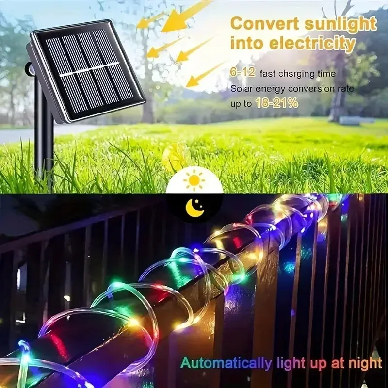Solar LED String Lights - Outdoor Waterproof 2