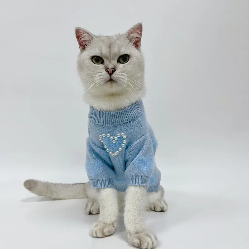 Knitted Pearl Dog Hoodie Sweater 4