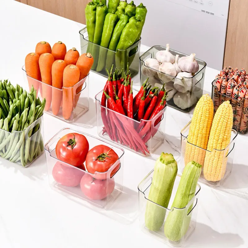Clear Stackable Freezer Organizer Bins 5