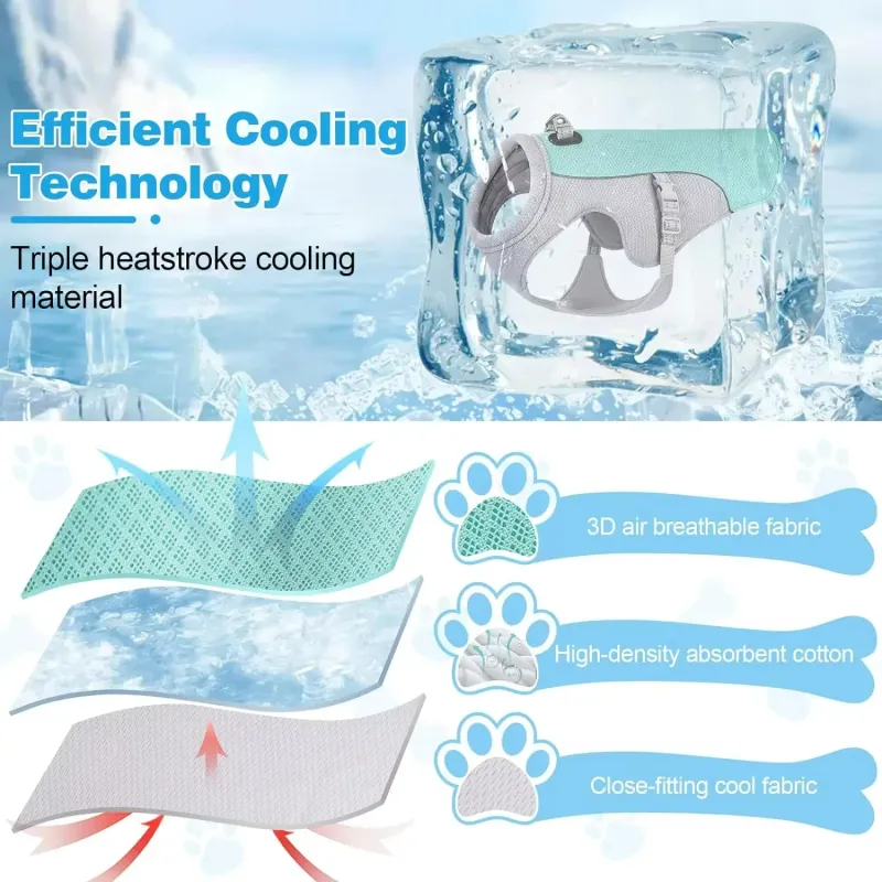 Ice Cooling Dog Vest - Summer Mesh 3