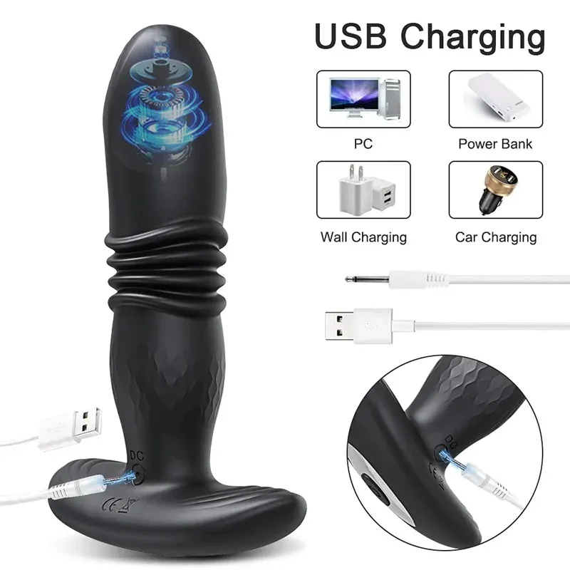 Telescopic Vibrating Butt Plug with Remote 4
