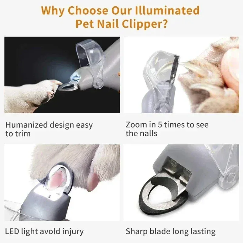 LED Light Pet Nail Clipper Scissors 2