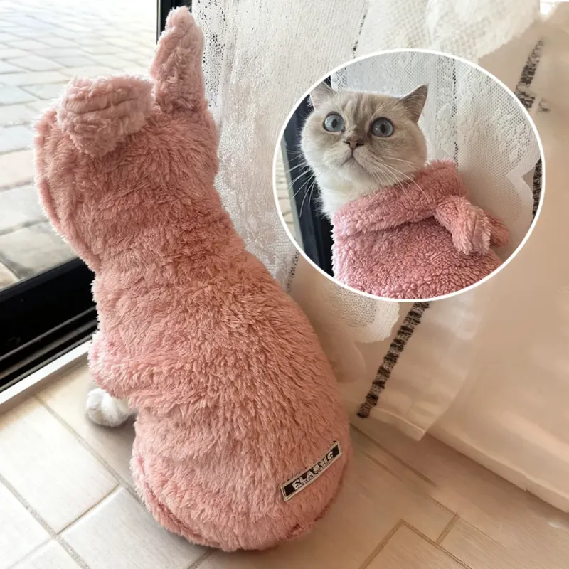 Fleece Warm Cat Costume Sweater 1