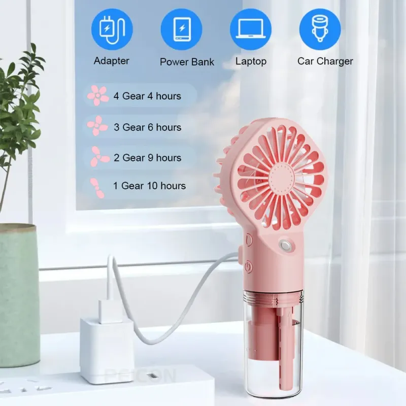 Mini USB Rechargeable Humidifier Fan 5