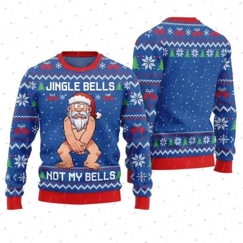 Christmas Ugly Sweater Santa Skull 3D Print Pullover 3
