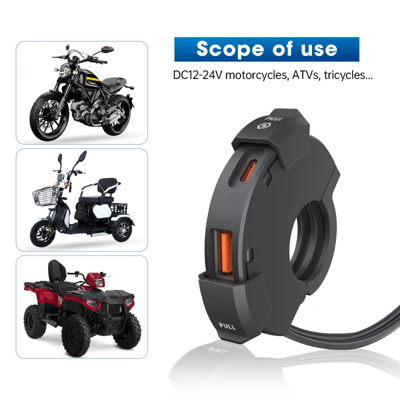 48W Motorcycle Phone Charger Mount 4